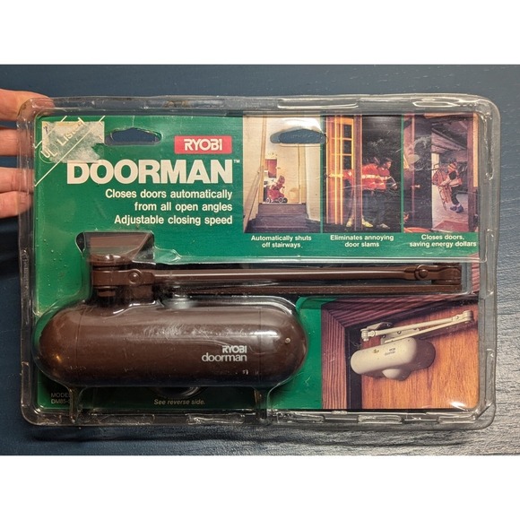Ryobi DM85-S Doorman Door Closer Auto Hold Open Residential Brown New - Picture 1 of 4